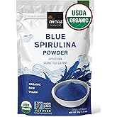USDA Organic Blue Spirulina Powder (Phycocyanin Extract), 50 Servings - No Fishy Smell, 100% Vegan Protein from Blue-Green Algae, Natural Food Coloring for Smoothies, Baking & Drinks (1.76 Ounces)