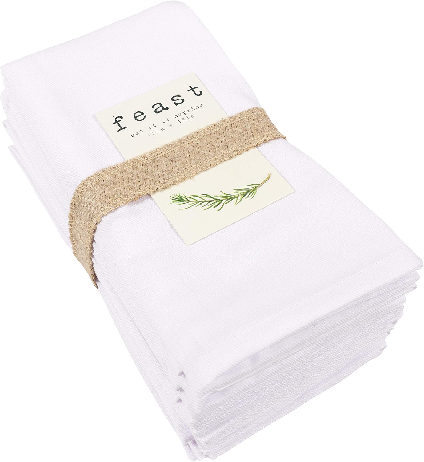 KAF Home Feast Dinner Napkins | Set of 12 Oversized, Easy-Care, Cloth Napkins (18 x 18 Inches) - Gray: Home & Kitchen
