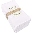 KAF Home Feast Dinner Napkins | Set of 12 Oversized, Easy-Care, Cloth Napkins (18 x 18 Inches) - White