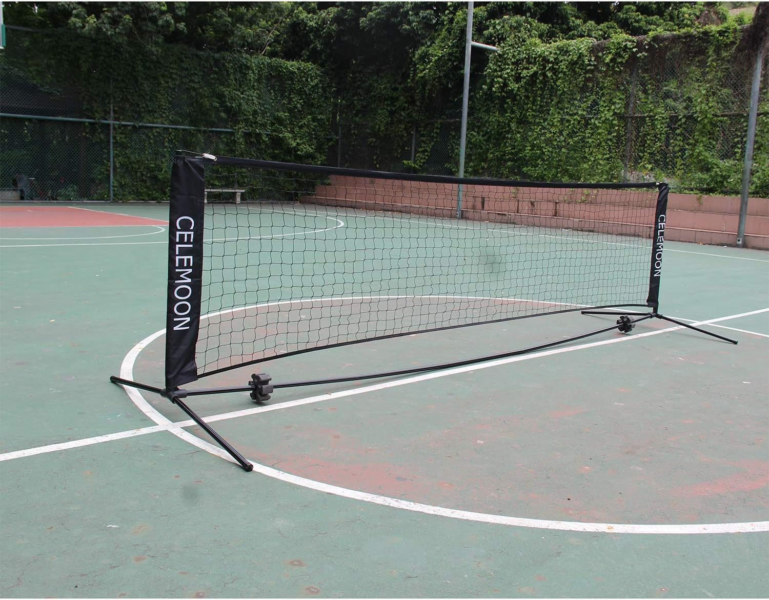 CeleMoon Portable Foldable Tennis Net Set for Tennis, Pickleball, Kids Soccer, Volleyball - Easy & Quick Setup Assembly Nylon Sports Net with Poles for Indoor Outdoor Backyard, Court, Beach, Driveway : Sports & Outdoors