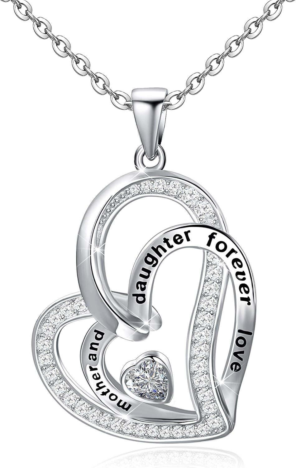 sterling silver mother daughter necklace
