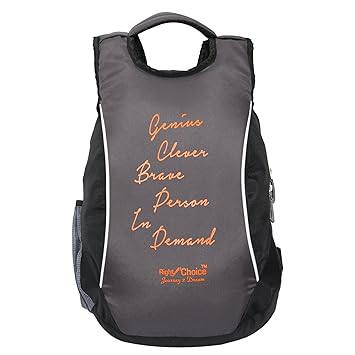 Right Choice Synthetic Nylon and Polyester Grey Backpack