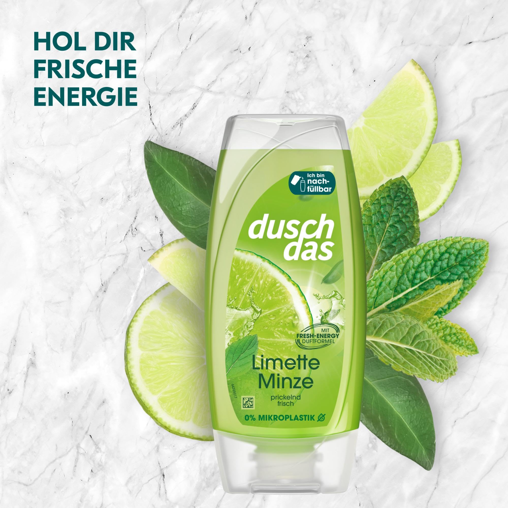 Duschdas Duschgel Limette Minze Duschbad mit Fresh-Energy-Duftformel sorgt fr einen erfrischenden Start in den Tag 6 x 225 ml 4