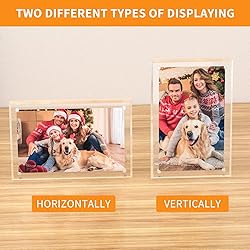 NIUBEE 5x7 Picture Frame, Acrylic Clear Photo Frame