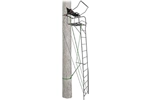 PRIMAL Treestands 17 Foot Single Vantage Xtra Wide Deluxe Ladderstand with Jaw and Truss System