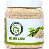 Sown and Grown White Sesame seeds- 2lb, 32oz | Whole White Sesame Seeds Bulk, Perfect for Noodle Dishes, Sushi and Tahini