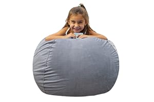 EMMandSOPHIE Stuffed Animal Storage Bean Bag Chair - Kids & Teens