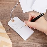 Wenrecu 100pcs 120x60mm White Blank Price Tags with String for Gifts Crafts view 4
