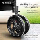 Helavo 3 Wheel Walker with Double Front Wheels Foldable Aluminium Rollator view 5