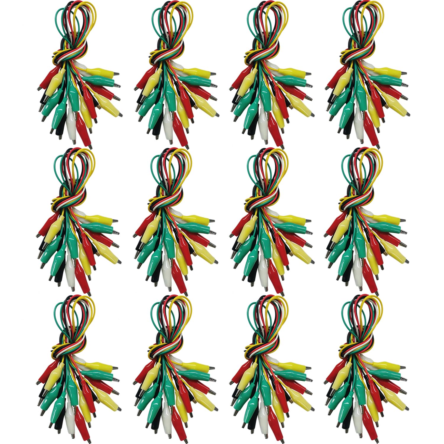 Photo 1 of 120PCS Premium Alligator Clips Electrical, 5 Colors Test Probes & Leads, Crocodile Jumper Wires with Dual Ended Insulators Cable for Electric Circuit Connection, Multimeter, Electronic Experiments