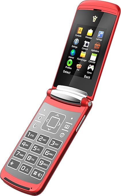 Binatone Blade Flip Phone | Dual SIM Klapphandy mit • Bluetooth • Kamera • USB • FM Radio • Simlockfrei | Mobiltelefon im Ret
