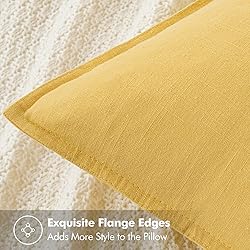 MIULEE Decorative Linen Pillow Covers 20x20 Inch