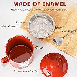 PGYARD Mini Bacon Grease Container With Strainer