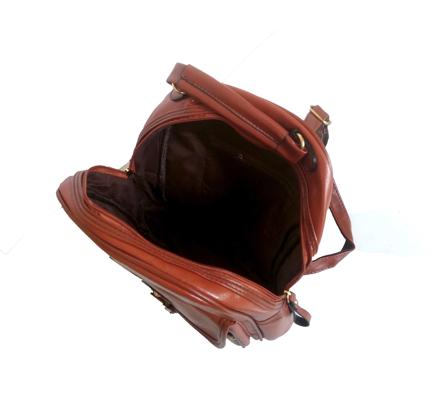 di grazia women&rsquo;s leather backpack handbag (chocolate brown, chocolate-brown-small-backpack)
