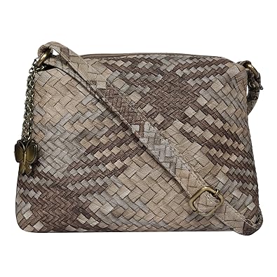 Butterflies Women Sling Bag (Beige) (BNS 0704BG)