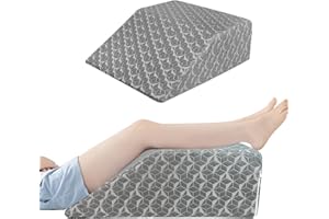 SUBCULTUREPICK Leg Elevation Pillow, Bed Wedge for Sleeping Back Support, 8'' Led Elevating Pillow, Wedge Pillow for Legs, Knee, Ankle Elevation Post Surgery, Removable Breathable Cover