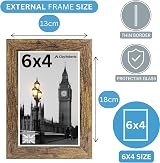 Clay Roberts Picture Frame 6x4 Brown Freestanding Wall Mountable 15x10 cm view 8