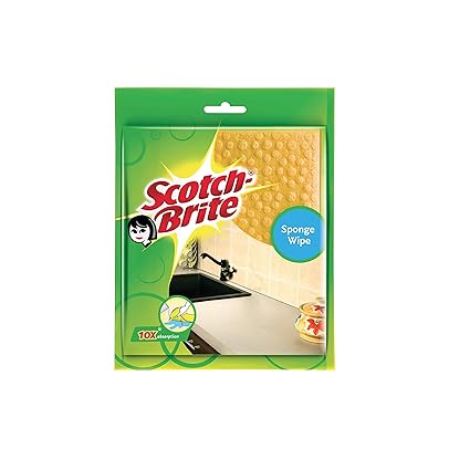 Scotch-Brite Sponge Wipe, Pack of 3 (Color and print May Vary)