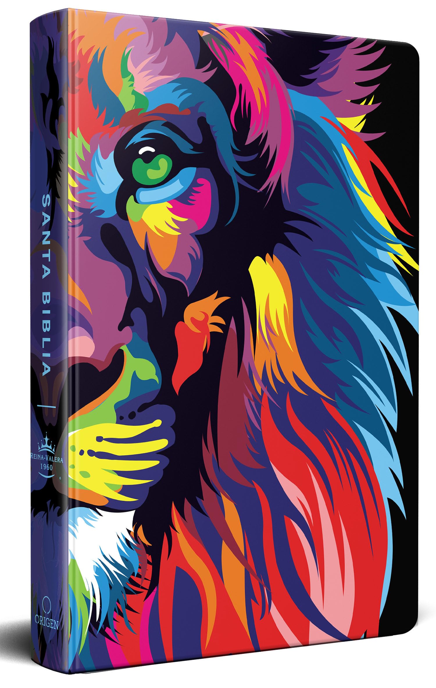 Biblia RVR 1960 letra grande, tamaño manual, tapa dura León de Juda arcoíris / Spanish Bible RVR 1960 Handy Size Large Print Hardcover Rainbow Lion of Judah (Spanish Edition)