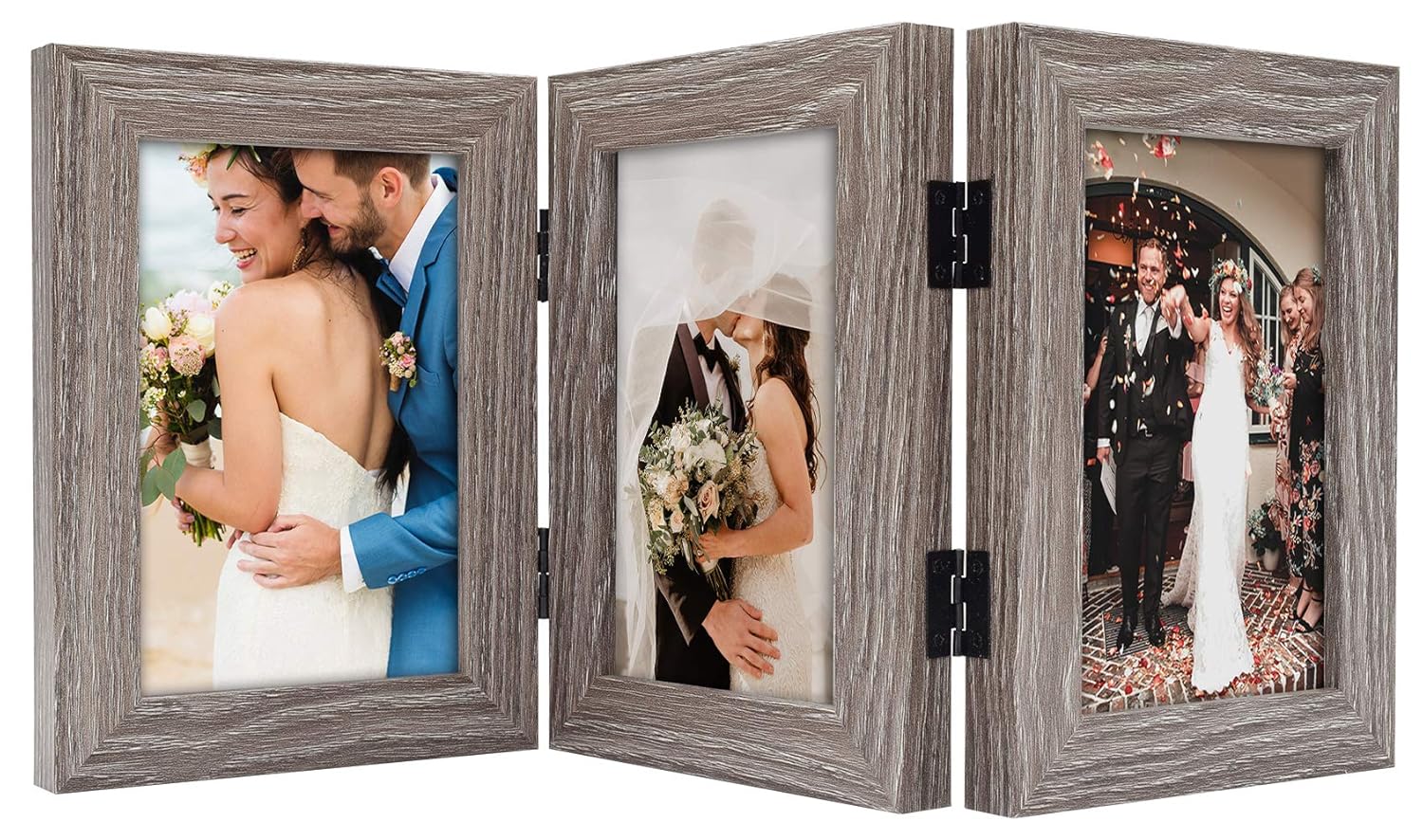 Golden State Art, 4x6 hinged Frame, Wedding Picture Frames