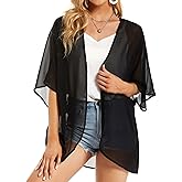 Womens Kimono Beach Cover Up Chiffon Cardigan Floral Tops Loose Capes