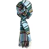 Plum Feathers Plaid Check and Solid Cashmere Feel Winter Scarf, Warm Scarfs, Cold Weather Accessories, Fringe Scarves