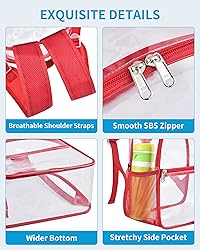 Paxiland Clear Backpack Stadium Approved 12×12×6