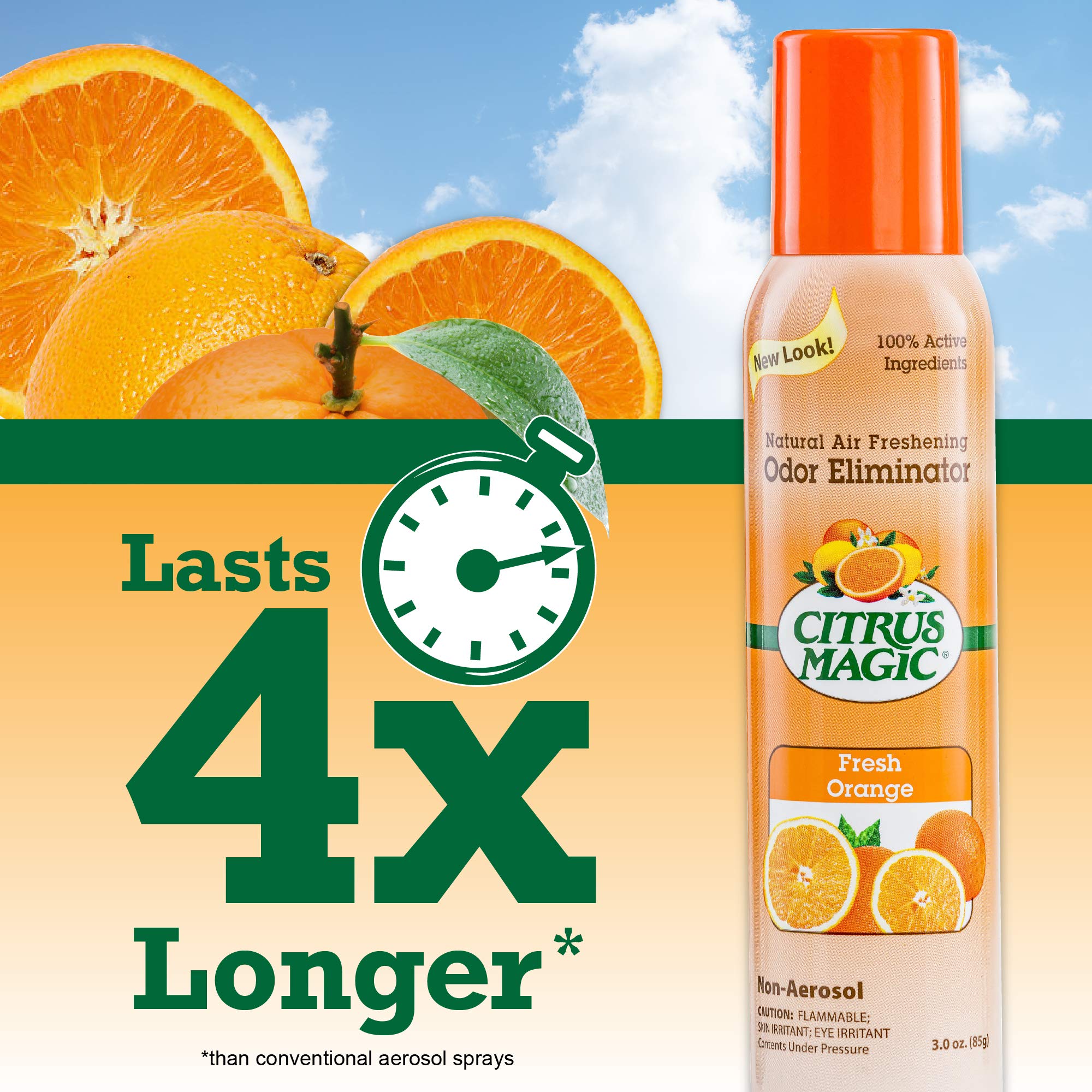 Citrus Magic Odor Eliminating Air Freshener Spray Orange-Vanilla Swirl, 3-Ounce, Pack of 3, 3.0 oz, 3 Count