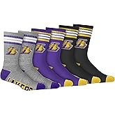 Ultra Game Men's NBA Official Athletic Cushioned Secure Fit Team Crew Socks-3 Pack