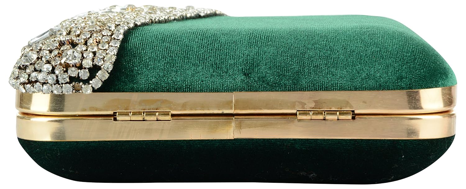 tooba women's crystal square box clutch