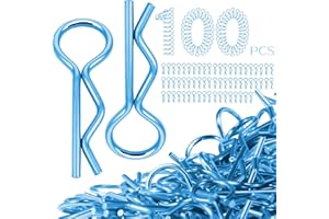 QLOI-LEUE 100pcs Universal RC Body Clips Pins - Compatible with Traxxas, Arrma, Redcat, Axial, HPI, HSP, Exceed, Himoto, Losi, RC4WD, Tamiya, Fits 1/8, 1/10, 1/12 Scale RC Cars, Trucks, Crawlers, Buggies