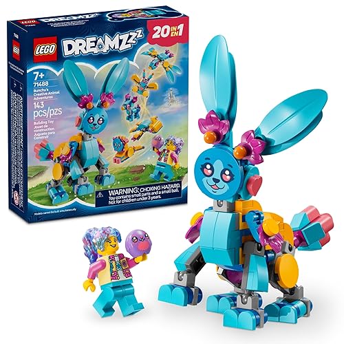 LEGO DREAMZzz Bunchu's Creative Animal Adventures - Fantasy Bunny Toy for Kids, Boys and Girls, Ages 7+ - 20 Building Options - Building Set with Izzie Minifigure - Gift Idea for Birthdays - 71488