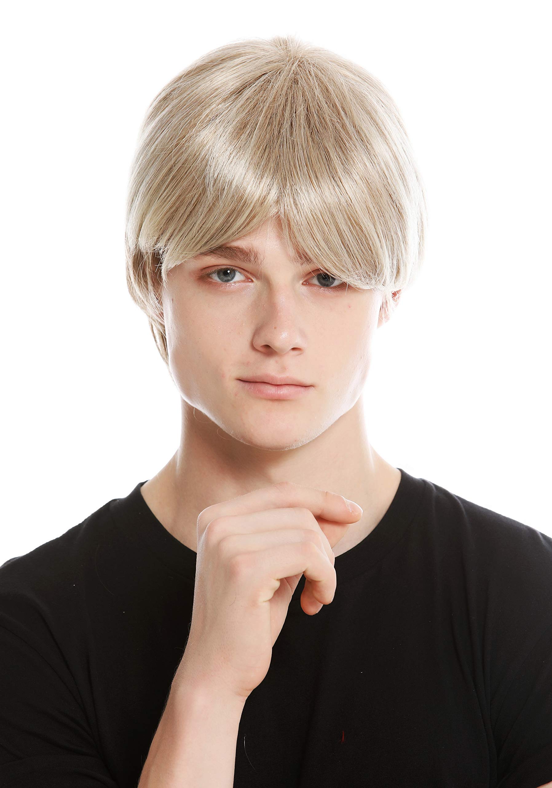 WIG ME UP - TYL-019-MT-16H613 wig men's wig short sleek monofilament medium blonde light blonde blonde mix highlights