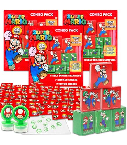 Amazon.com: Super Mario Party Favors Set for Kids - Bundle with 3