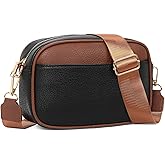 GAEKEAO Small Crossbody Bags for Women Vegan Leather Wide Strap Trendy Design Camera Bag Purse Shoulder Handbag Travel