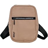 Brixley Crossbody Sling Bag – Travel Purse for Women, 9 Pocket Sling Pack, 5 Multi- Position Wear Fanny Pack for Everyday & Trips