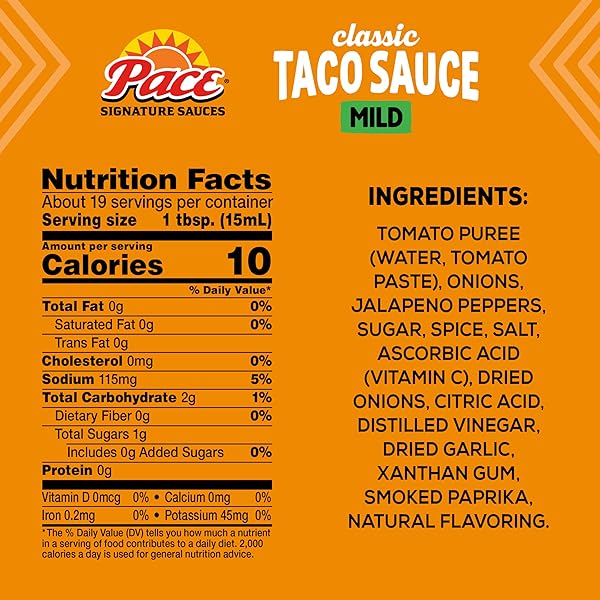 PACE CLASSIC TACO SIGNATURE SAUCE, 10.8 OZ (1 PACK)