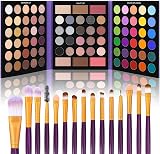 UCANBE 86 Colors Nude Eyeshadow Palette with 15 Brushes Set view 1