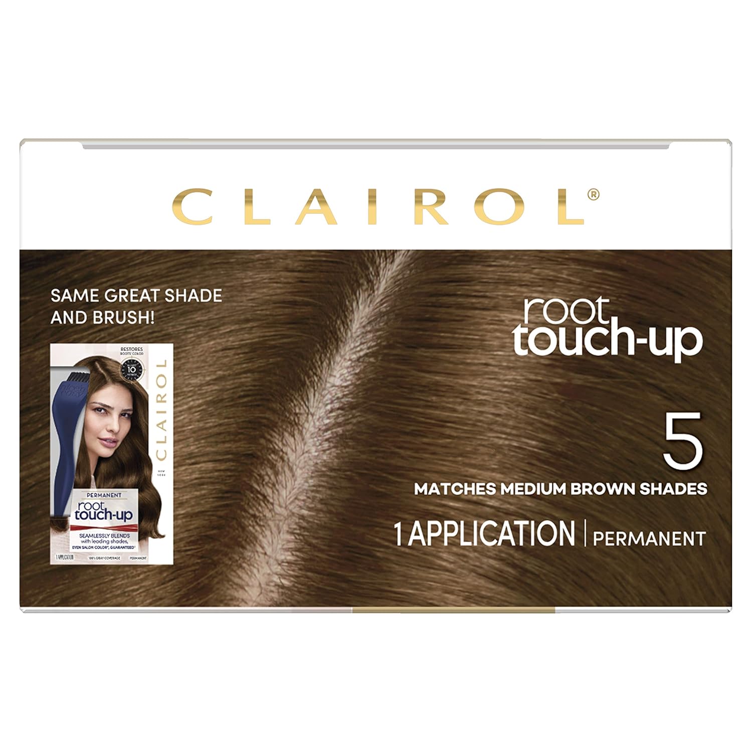 Clairol Root Touch-Up Permanent Hair Color Creme, 5 Medium Brown, 2 Count: Beauty