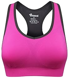 BAOMOSI Women's Seamless Racerback Sports Bra High