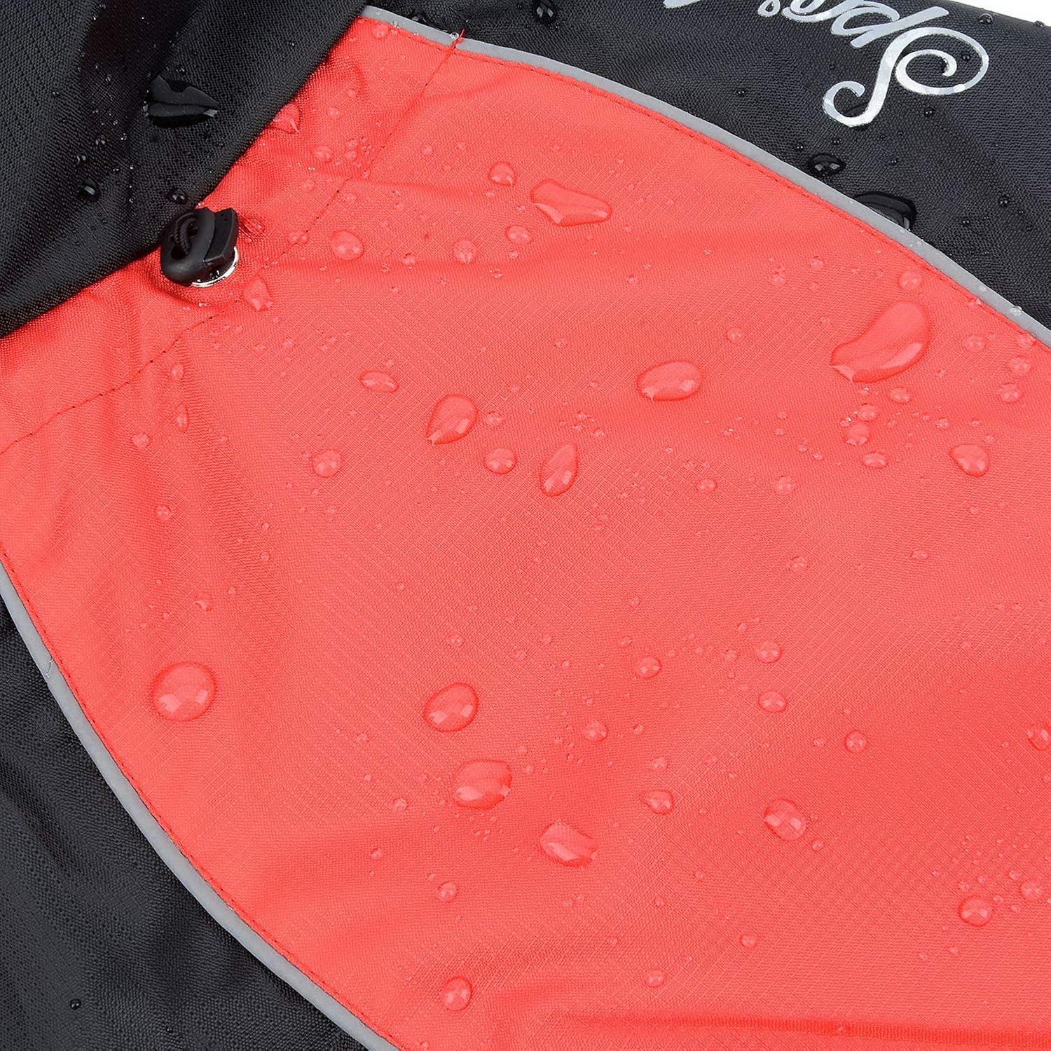Zunea Waterproof Dog Raincoats for Medium Large Dogs Lightweight Reflective Jacket Safty Coat Windproof Mesh Lined Vest Clothes Outdoor Hunting Hiking Apparel for Wet Days Red 3XL - Image 5