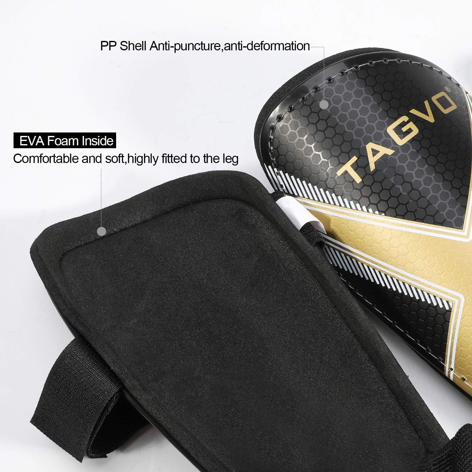 TAGVO Soccer Shin Guards, Kids Soccer Equipment with Ankle Sleeves Protection, Youth Sizes Child Soccer Shin Pads for Boys Girls : Sports & Outdoors