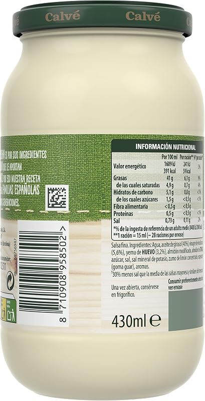 Mayonesa casera Calvé frasco 430 ml — foto 4 de 8