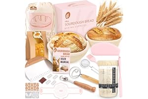 Sourdough Starter Kit, Sourdough Bread Baking Supplies, Sour Dough Starter Kits, Baking Gifts for Women, Bread Proofing Baske