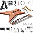 Leo Jaymz DIY Electric Guitar Kits with Mahogany Body and Neck - Laurel Wood Fingerboard and All Components Included