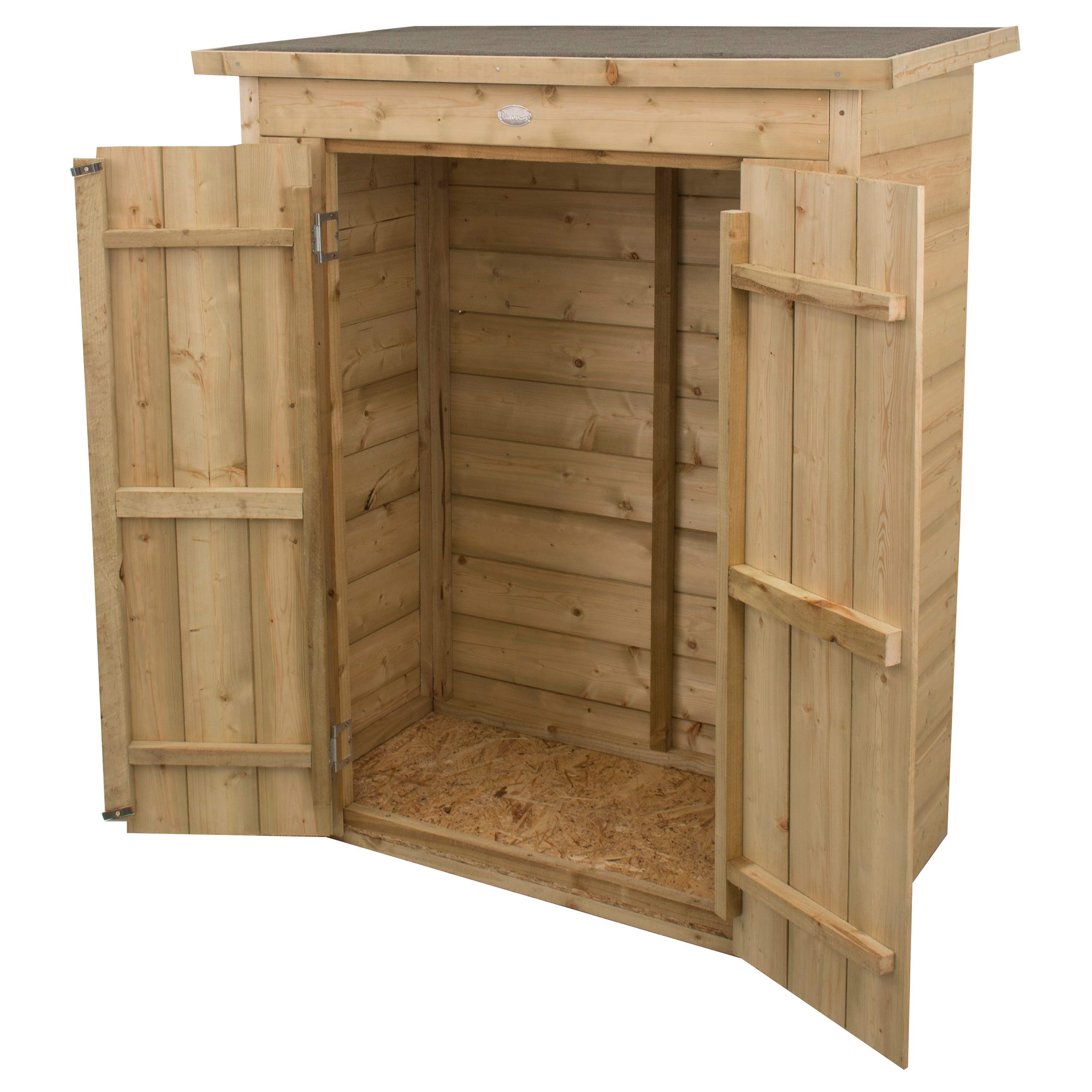 Forest Garden Shiplap Pent Garden Store 1m x 0.56m Pressure Treated Wooden Patio Shed