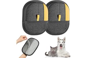 Agthyuve Pet Hair Remover Gloves for Cats & Dogs, 2025 Upgraded Electrostatic Grooming Gloves – Reusable Pet Hair Remover Tool for Couch Carpet Car Seat & Clothing, Easy to Clean (2Pcs)