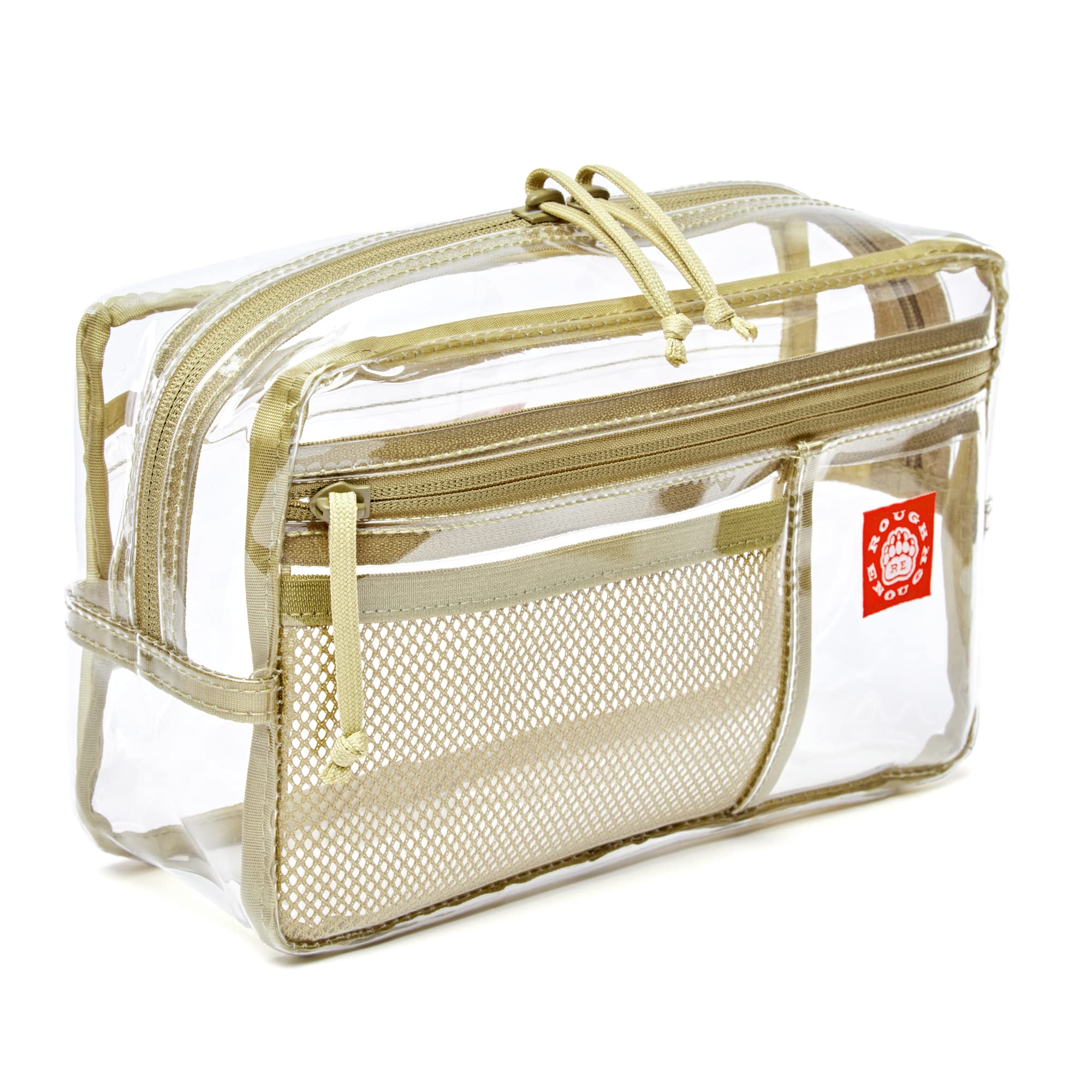 Rough Enough Transparent TSA Compliant Toiletry Bag Makeup Organiser Travel Essentials Accessories Cosmetic Bag for Men Women Boys Girls Sports Airport Zipper Pocket