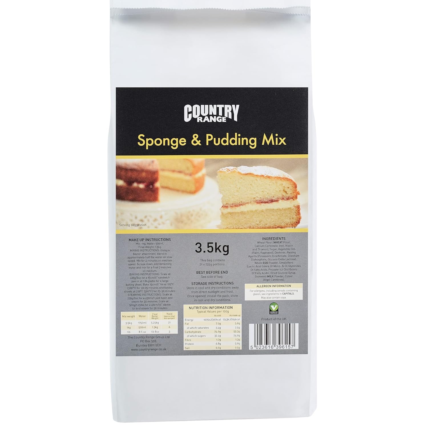 Country Range Sponge & Pudding Mix 1x3.5kg Amazon.co.uk Grocery