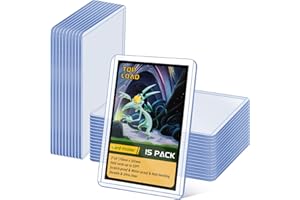 MAILETO 15 Pack Top Loads for Cards 3"x4" Hard Plastic Card Sleeves Baseball Card Protectors Hard Plastic Sports Card Holder for Trading Cards, Baseball Cards, Game Cards